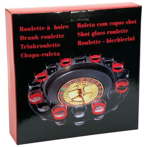 roulette wheel shot glass drinking game box