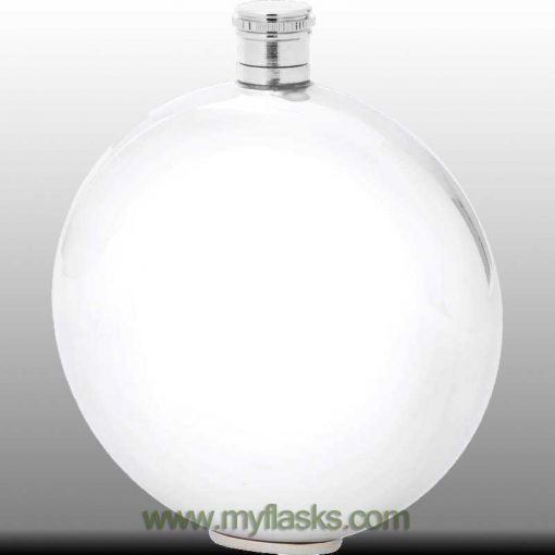 Round Flask 10oz Polished Stainless Steel | The Flask Store